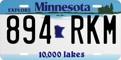 MN license plate 894RKM