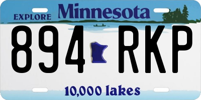 MN license plate 894RKP