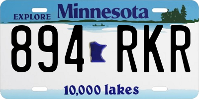 MN license plate 894RKR