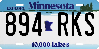 MN license plate 894RKS