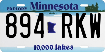 MN license plate 894RKW