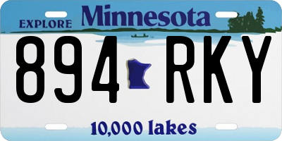 MN license plate 894RKY