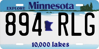 MN license plate 894RLG