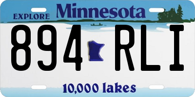 MN license plate 894RLI
