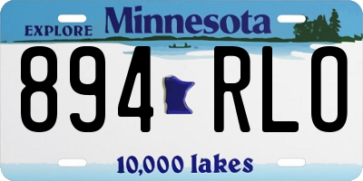MN license plate 894RLO