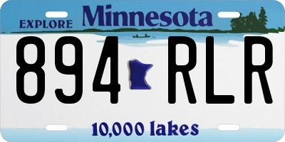 MN license plate 894RLR