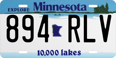 MN license plate 894RLV