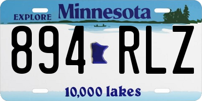 MN license plate 894RLZ