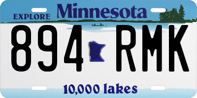 MN license plate 894RMK