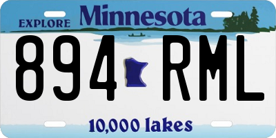 MN license plate 894RML