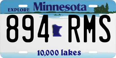 MN license plate 894RMS