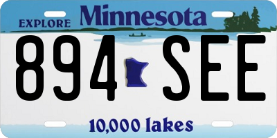 MN license plate 894SEE