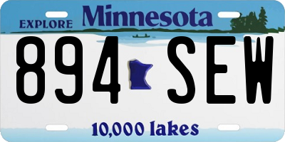 MN license plate 894SEW
