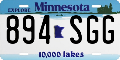 MN license plate 894SGG