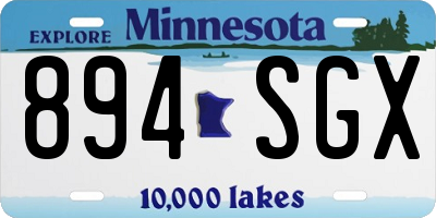 MN license plate 894SGX