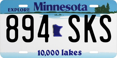MN license plate 894SKS