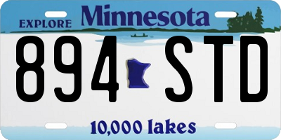 MN license plate 894STD