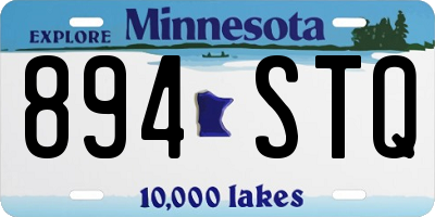 MN license plate 894STQ
