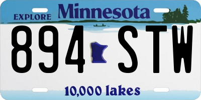 MN license plate 894STW