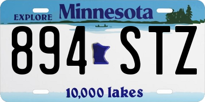 MN license plate 894STZ
