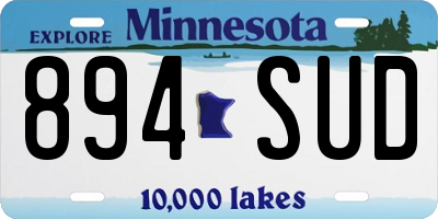 MN license plate 894SUD