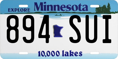 MN license plate 894SUI