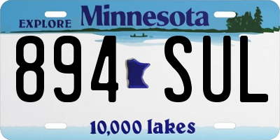 MN license plate 894SUL