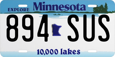 MN license plate 894SUS
