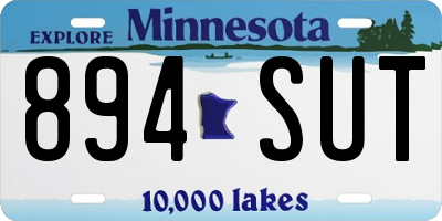 MN license plate 894SUT