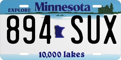 MN license plate 894SUX