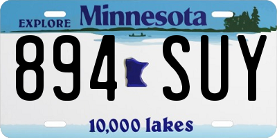 MN license plate 894SUY