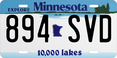 MN license plate 894SVD