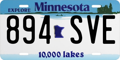 MN license plate 894SVE