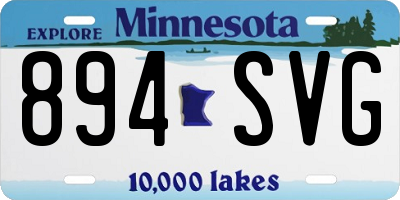 MN license plate 894SVG