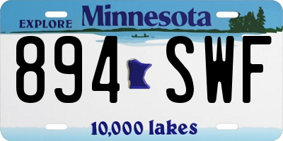 MN license plate 894SWF