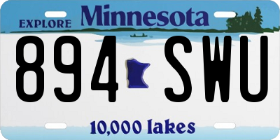 MN license plate 894SWU