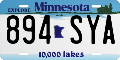 MN license plate 894SYA