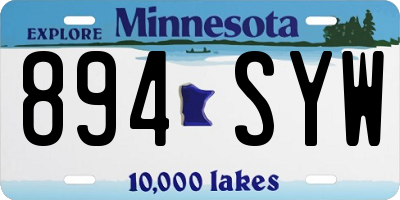 MN license plate 894SYW