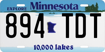 MN license plate 894TDT