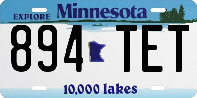 MN license plate 894TET