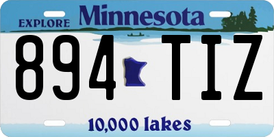 MN license plate 894TIZ