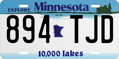 MN license plate 894TJD