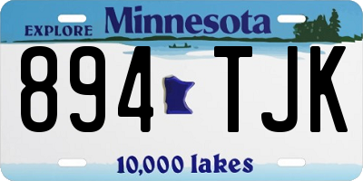 MN license plate 894TJK