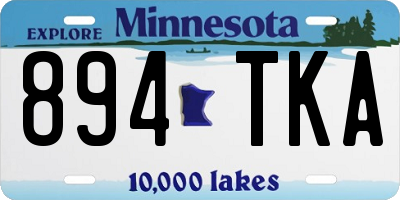 MN license plate 894TKA