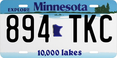 MN license plate 894TKC