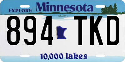 MN license plate 894TKD