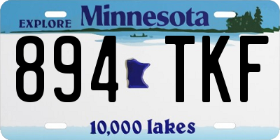 MN license plate 894TKF