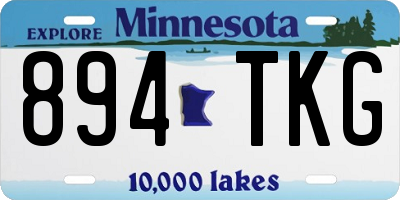 MN license plate 894TKG