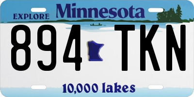MN license plate 894TKN