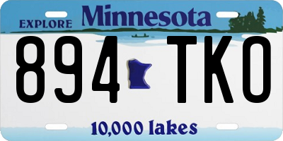 MN license plate 894TKO